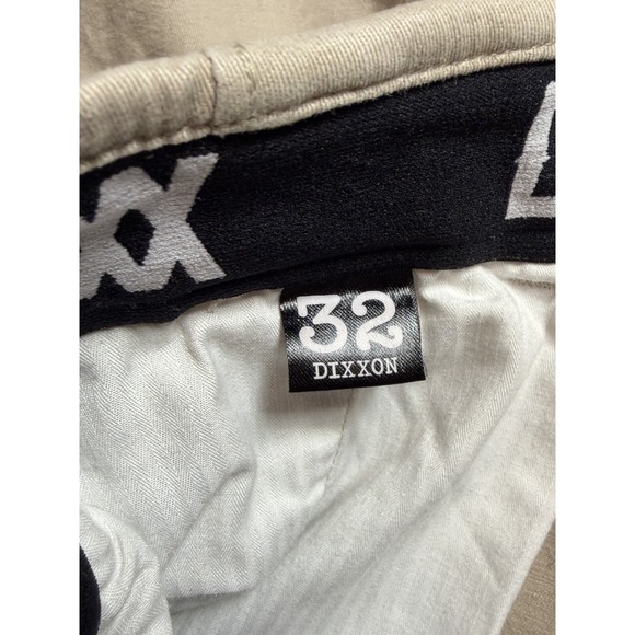 Dixxon Mens Khaki Shorts D Flexx Waistband Front Slash Back Button Pockets 32 - Picture 7 of 8